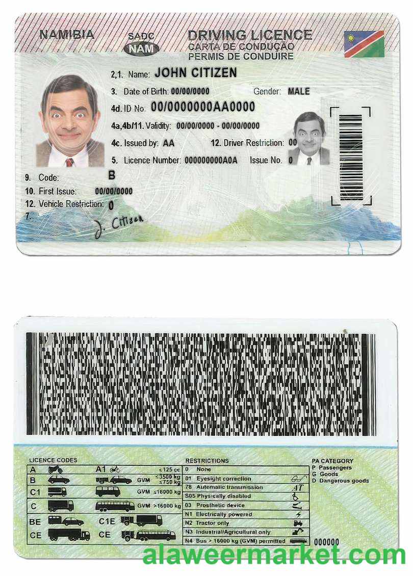 Namibia driving license